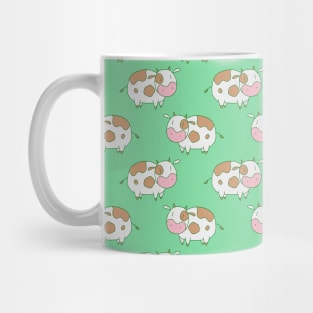 Brown Cow Green Pattern Mug